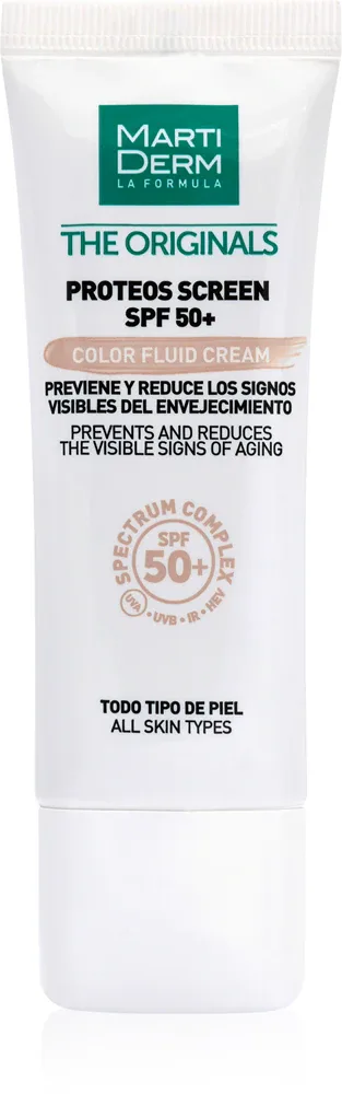 MartiDerm The Originals Proteos Screen - Ультралегкий тонирующий флюид SPF 50+, 40 мл