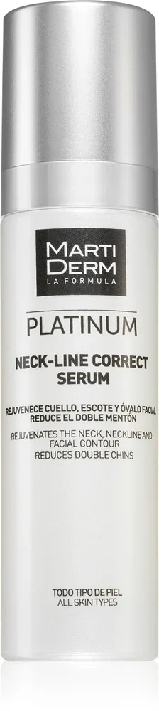 MartiDerm Platinum Neck-Line Correct Serum - Сыворотка для лица - интенсивный лифтинг для упругости шеи и подбородка, 50 мл
