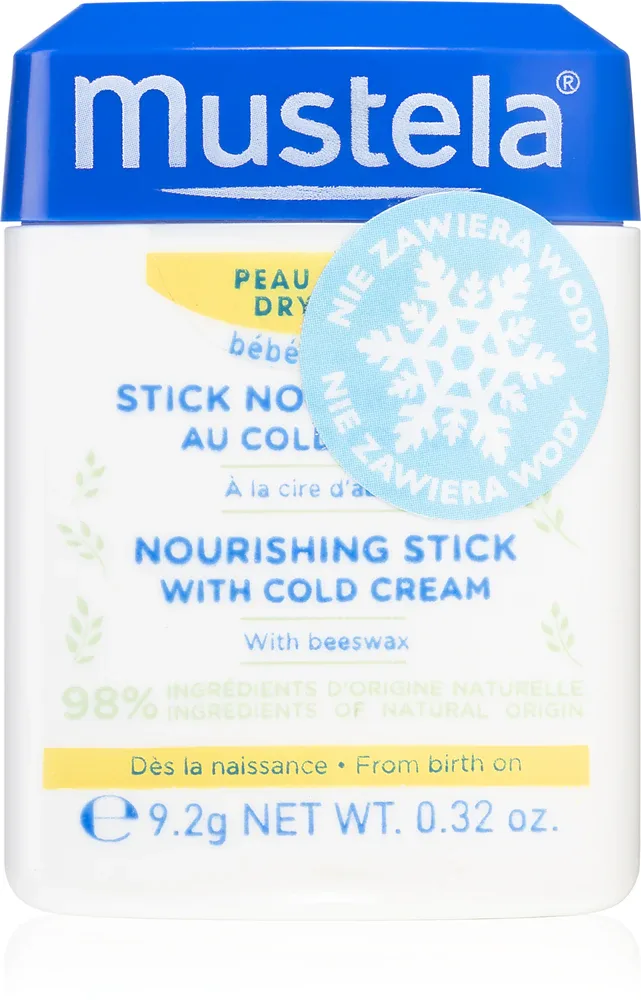 Mustela Bebe Hydra Stick - Увлажняющий защитный стик для детей с рождения, 9.2 г