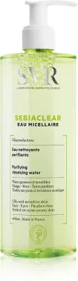 SVR Sebiaclear Eau Micellaire - Матирующая мицеллярная вода для жирной и проблемной кожи, 400 мл