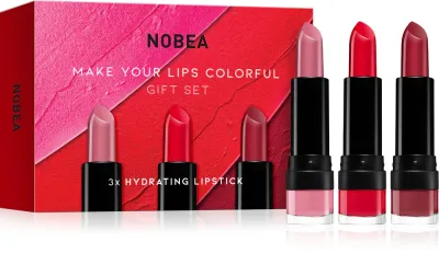 NOBEA Beauty Pleasure NOBEA Make Your Lips Colorful Gift Set - набор помад в подарочном издании, 3 г