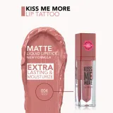 flormar Kiss Me More Lip Tattoo - Долговременная жидкая помада, 3.8 мл, оттенок 004 Peach — фото 3