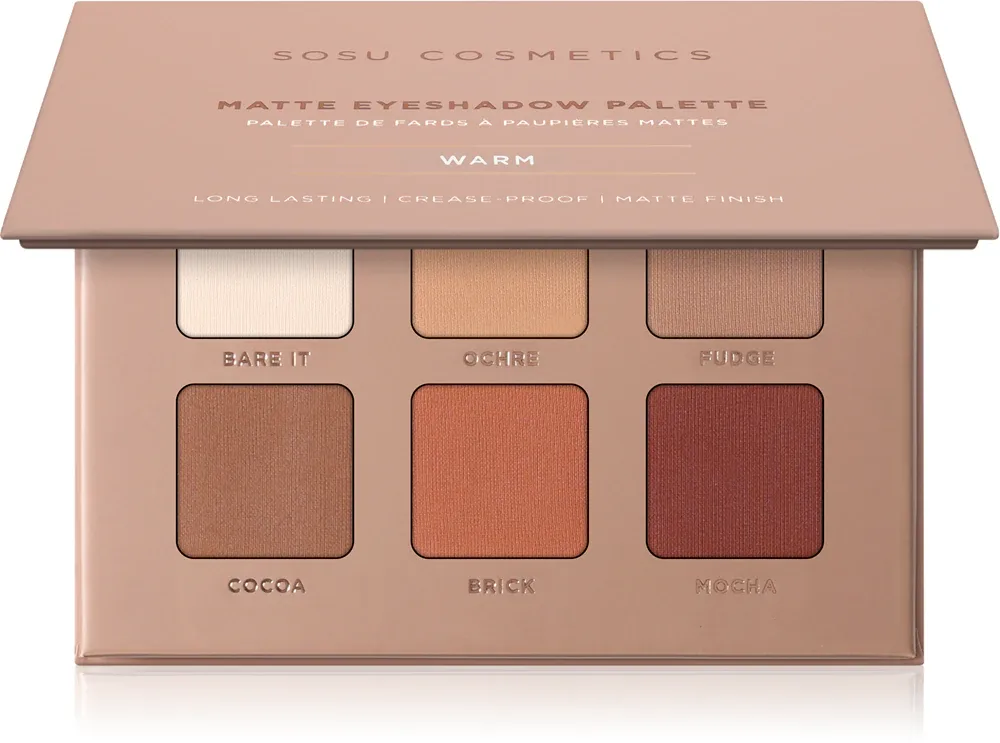 SOSU Cosmetics Matte Eyeshadow Palette - Палетка теней для век, 6 г