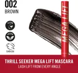 Rimmel Thrill Seeker Mega Lift - Тушь для увеличения объема ресниц, 10 мл, оттенок 002 Black Brown — фото 3