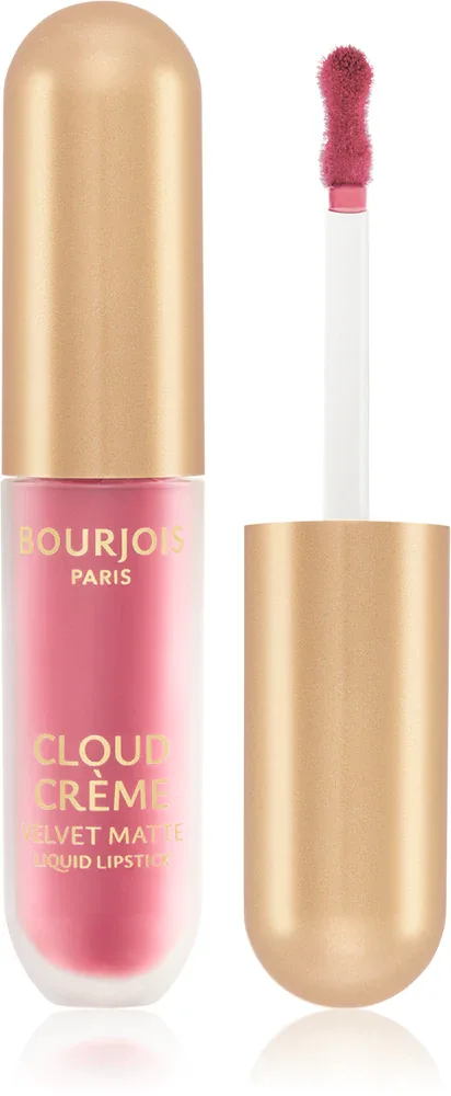 Bourjois Cloud Crème Velvet Matte - Матовая жидкая помада с интенсивным матовым эффектом, 3.1 мл, оттенок 01 Rose Bonbon