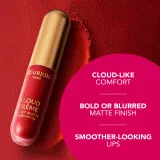 Bourjois Cloud Crème Velvet Matte - Матовая жидкая помада с интенсивным матовым эффектом, 3.1 мл, оттенок 01 Rose Bonbon — фото 4