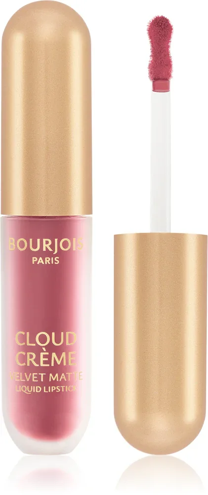Bourjois Cloud Crème Velvet Matte - Матовая жидкая помада с интенсивным матовым эффектом, 3.1 мл, оттенок 05 Flirty Rose