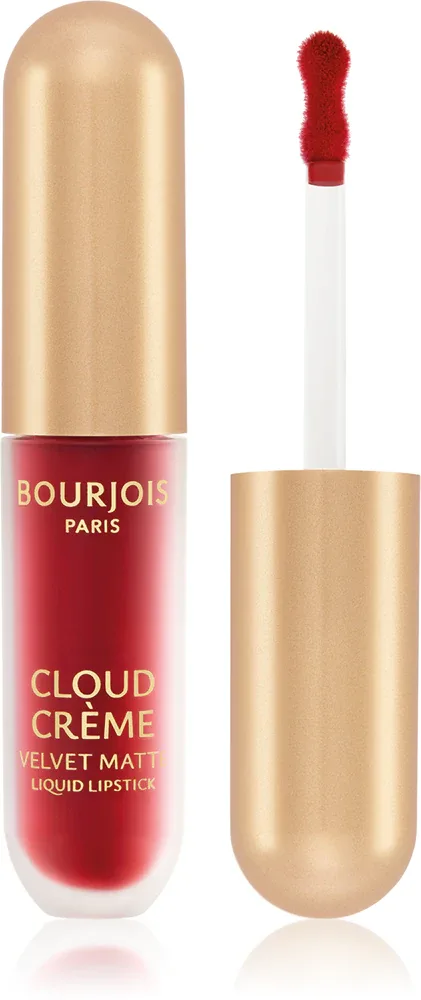 Bourjois Cloud Crème Velvet Matte - Матовая жидкая помада с интенсивным матовым эффектом, 3.1 мл, оттенок 08 Cherie Cherry
