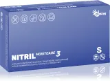 Перчатки нитриловые Espeon Nitril Moistcare3 Dark Blue одноразовые, с витамином E и глицерином, 2 × 50 шт — фото 1
