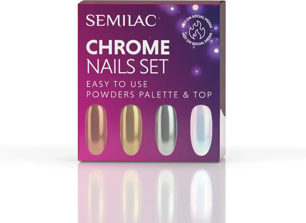 Semilac Set Chrome Nails - Подарочный набор для маникюра