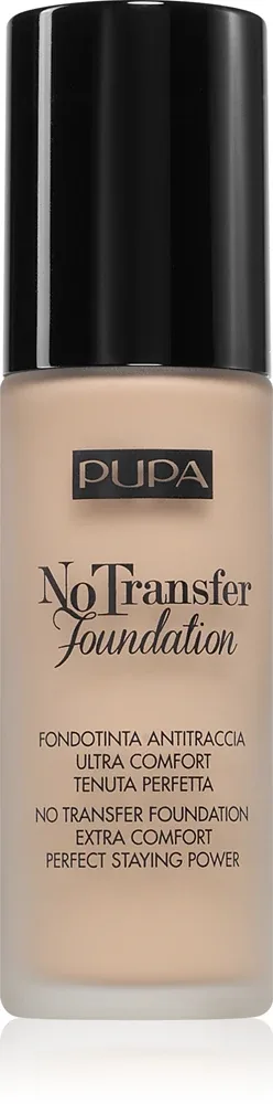 PUPA Milano No Transfer Foundation - Тональный крем с SPF 15, 30 мл, оттенок Porcealin