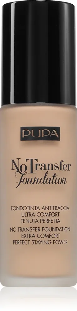 PUPA Milano No Transfer Foundation - Тональный крем с SPF 15, 30 мл, оттенок Sand