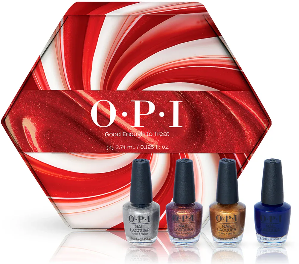 OPI Good Enough to Treat Nail Lacquer - Подарочный набор для маникюра мини mini, 4 шт