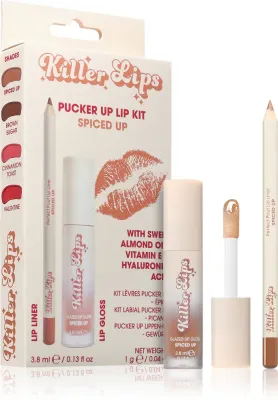 Набор для макияжа губ Killer Lips Pucker Up Lip Kit карандаш и блеск, стойкий