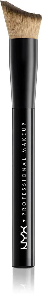 Кисть для тонального средства NYX Professional Makeup Total Control Foundation Brush с особой формой, для дома и путешествий, 1 шт