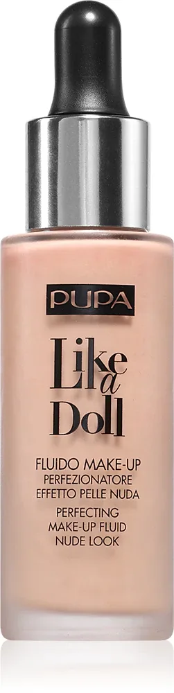 PUPA Milano Like a Doll - Тональный крем, придающий натуральный вид SPF 15, 30 мл, оттенок 020 - Light Beige