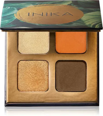 Палетка теней для век INIKA Organic Eyeshadow Palette Sunset с матовым и сатиновым эффектом, с зеркалом, 8 г