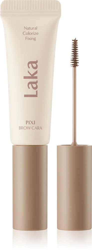 Тушь для бровей Laka Pixi Brow Cara моделирующая, со щёточкой, 8 г, оттенок 02 Wood Brown