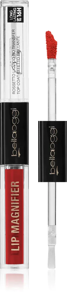 bellaoggi Lip Magnifier - Долговременная помада и блеск для губ 2 в 1, 2.7 мл, оттенок Poppy Red