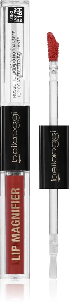 bellaoggi Lip Magnifier - Долговременная помада и блеск для губ 2 в 1, 2.7 мл, оттенок Ruby Red