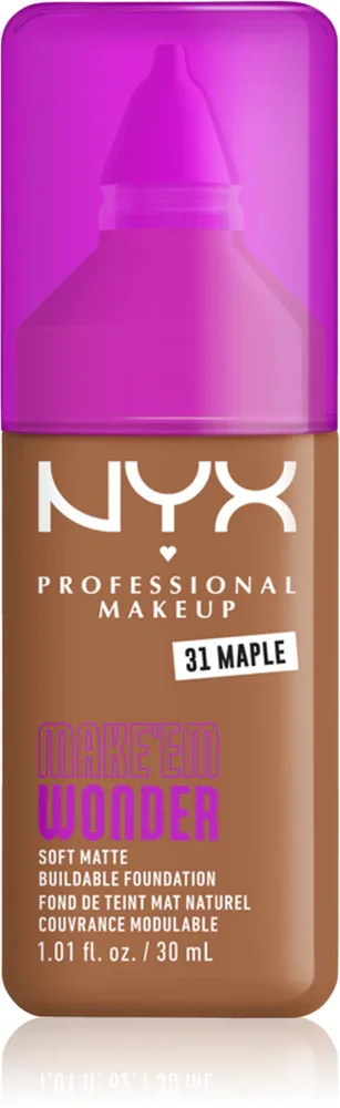 NYX Professional Makeup Make ‘Em Wonder - Легкий матирующий тональный крем, 30 мл, оттенок 31 Maple