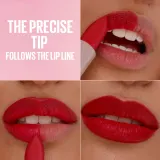 MAYBELLINE NEW YORK Serum Lipstick Saten - Матовая помада с увлажняющим действием, 1 шт, оттенок 101 Upstate — фото 5