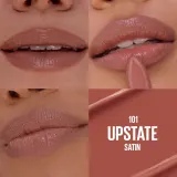 MAYBELLINE NEW YORK Serum Lipstick Saten - Матовая помада с увлажняющим действием, 1 шт, оттенок 101 Upstate — фото 7