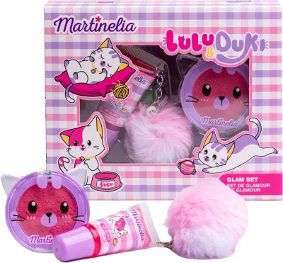 Набор детской косметики Martinelia Lulu Duki Glam Set, блеск для губ, румяна и брелок, 1 шт