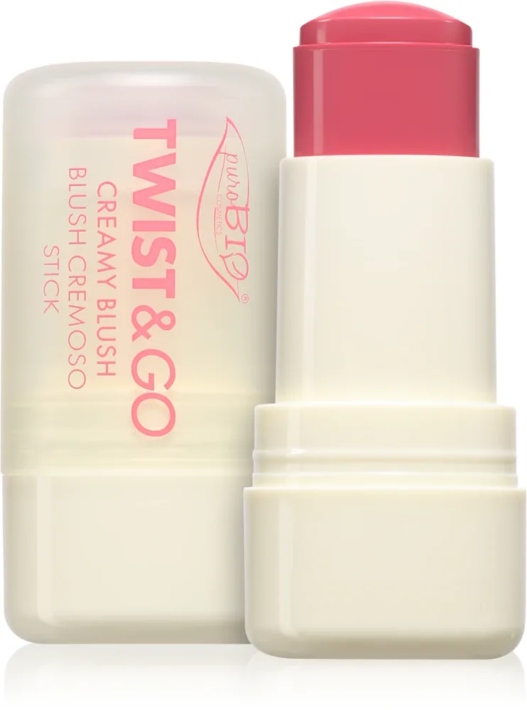 puroBIO Cosmetics Twist&Go - Румяна в креме в стике, 5 г, оттенок 04 Strawberry