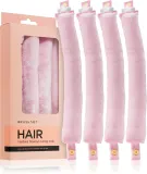 Бигуди для волос BrushArt Hair Heatless blowout curling rods бархатные, с зажимом, 4 шт — фото 1