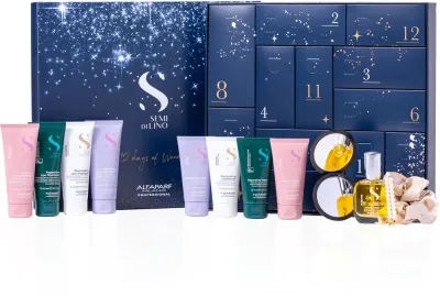 Alfaparf Milano Semi di Lino Advent Calendar - Адвент-календарь для красивых волос и кожи, 12 шт
