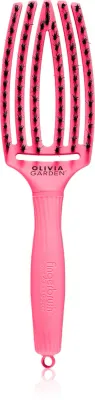 Olivia Garden Fingerbrush L´amour - Плоская щетка для волос Hot Pink, 1 шт