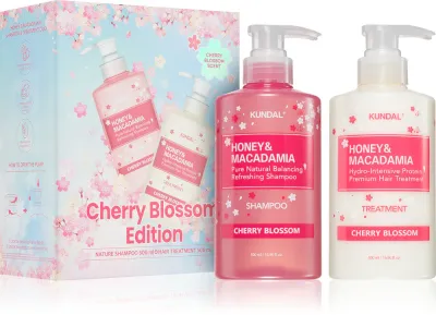 KUNDAL Honey & Macadamia Cherry Blossom Edition - подарочный набор для волос