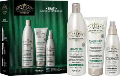 Alfaparf Milano Il Salone Milano Keratin kit - Подарочный набор для поврежденных волос, 3 шт