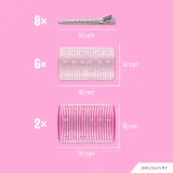 Бигуди для волос BrushArt Hair Thermal hair rollers set термические, с зажимами, 8 шт — фото 2