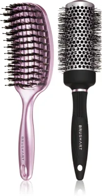 BrushArt Hair Hairbrush set - Подарочный набор для волос перед высокой температурой, 2 шт
