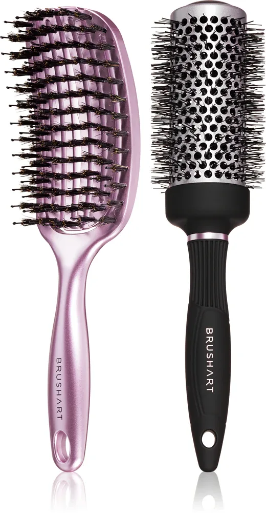 BrushArt Hair Hairbrush set - Подарочный набор для волос перед высокой температурой, 2 шт
