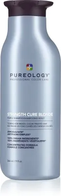 Pureology Strength Cure Blonde - фиолетовый шампунь для блондинок, 266 мл