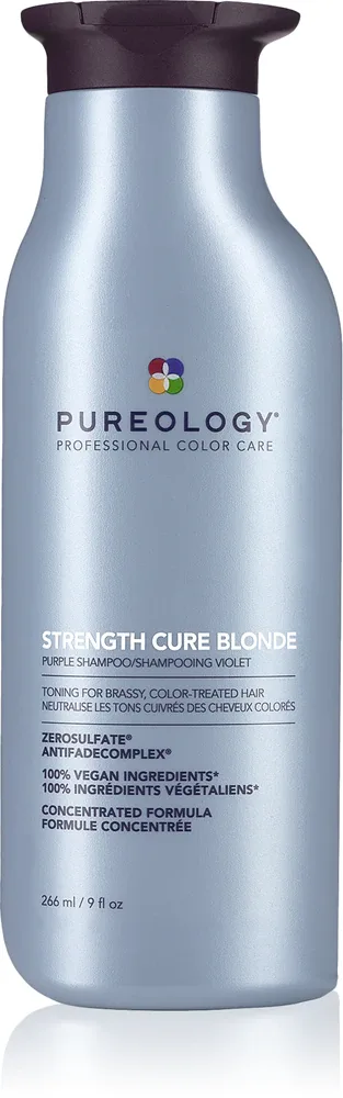 Pureology Strength Cure Blonde - фиолетовый шампунь для блондинок, 266 мл