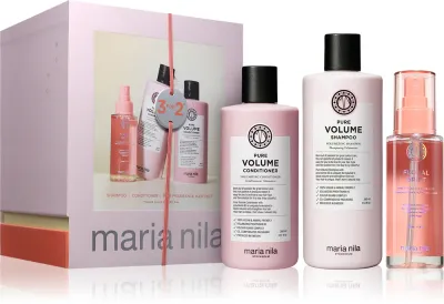 Maria Nila Pure Volume Holiday Box - Подарочный набор для увеличения объема волос, 3 шт
