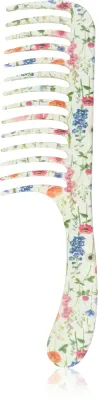 Расчёска для волос Denman Floral Fantasies D28 Wide Tooth Detangler Comb с широкими зубьями, для всех типов волос, 1 шт