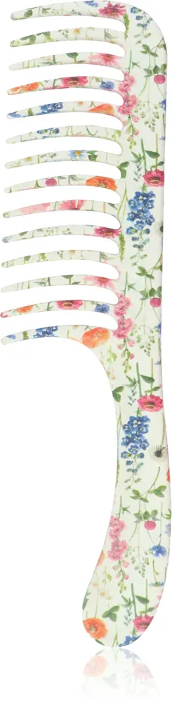 Расчёска для волос Denman Floral Fantasies D28 Wide Tooth Detangler Comb с широкими зубьями, для всех типов волос, 1 шт