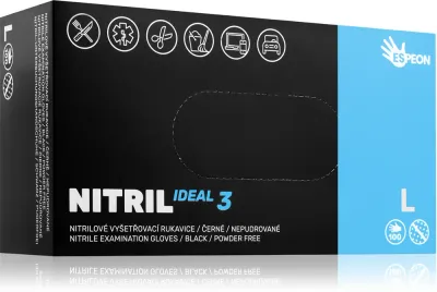 Перчатки нитриловые Espeon Nitril Ideal3 Examination Gloves Blue одноразовые, синие, 100 шт