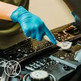Перчатки нитриловые Espeon Nitril Ideal3 Examination Gloves Blue одноразовые, синие, 100 шт — фото 7