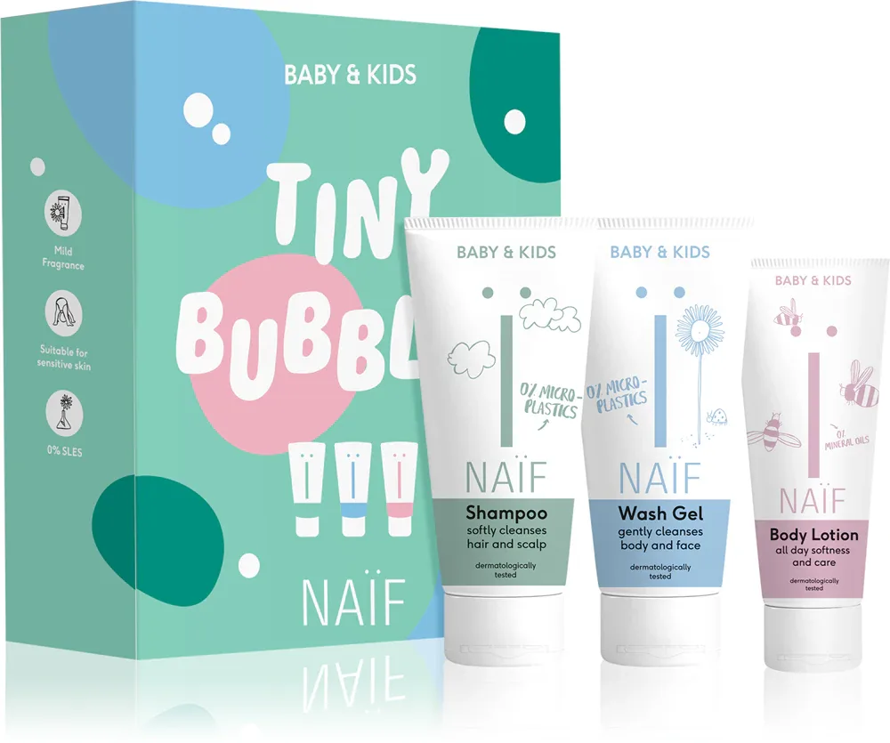 Naif Baby & Kids Tiny Bubbles - Подарочный набор для детей с рождения