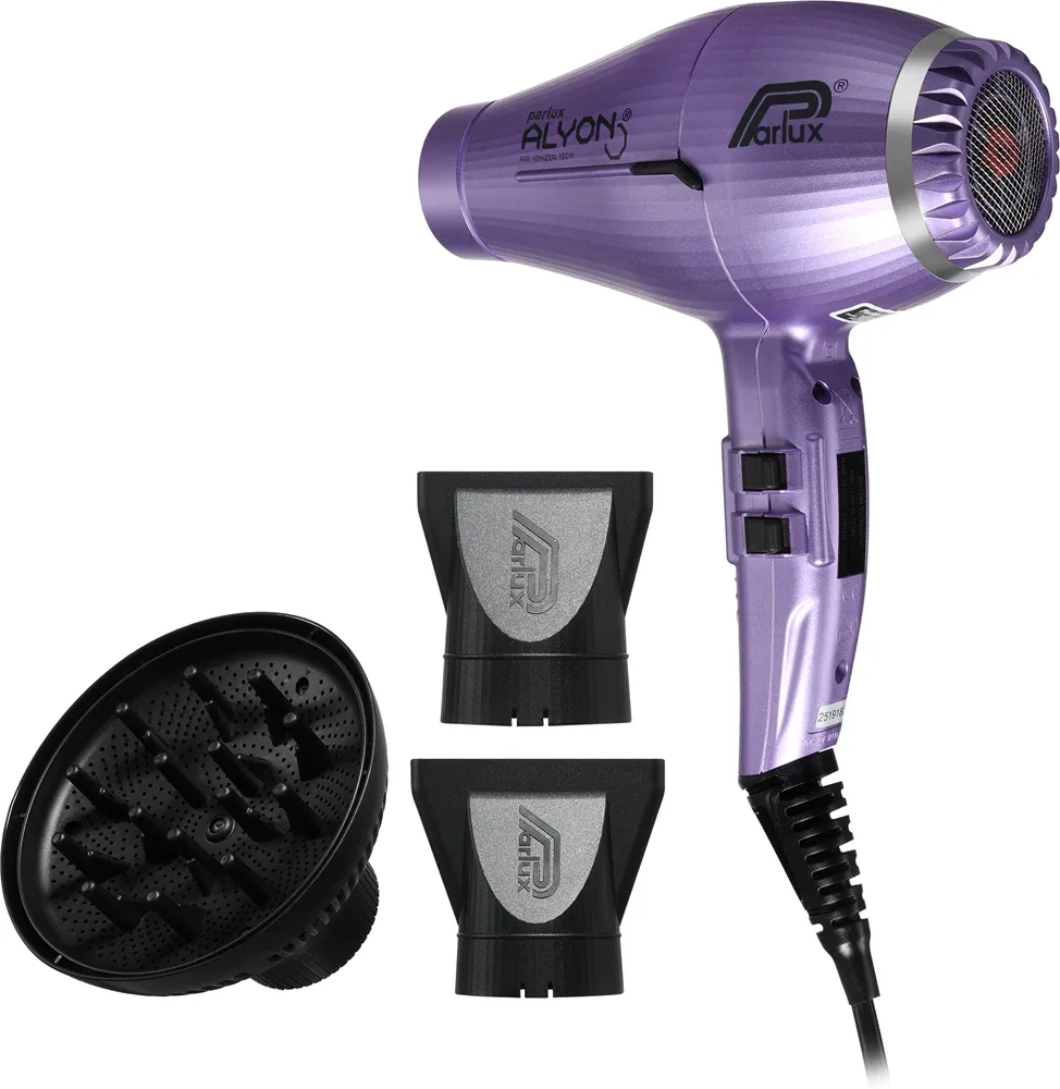 Набор для укладки Parlux Alyon Air Ionizer Tech Lilac Edition фен, диффузор, концентраторы, 1 шт