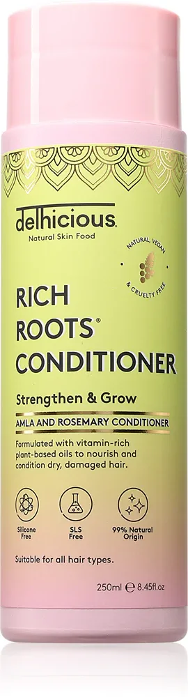 delhicious RICH ROOTS Repair & Shine Conditioner - восстанавливающий бальзам для придания блеска и мягкости волосам, 250 мл