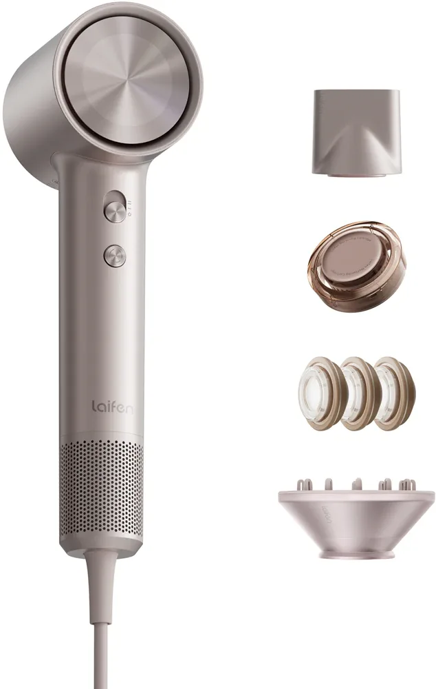 Фен для волос Laifen Swift 4 Polished Platinum с ионизацией и магнитными насадками, 1 шт