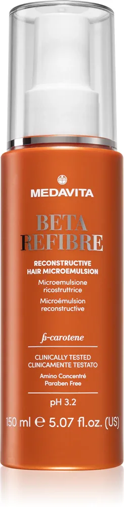 Medavita Beta Refibre Reconstructive Hair Microemulsion - Укрепляющая сыворотка для волос, 150 мл