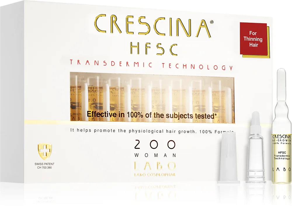 Crescina Transdermic 200 Re-Growth - Уход за волосами, способствующий их росту для женщин, 20 мл